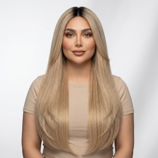 Dark Blonde Rooted Silk | No. 1b / 27 c