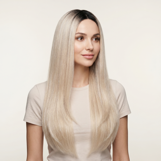 Rooted Platinum Blonde Silk Tressen | No. 1b/ Platin